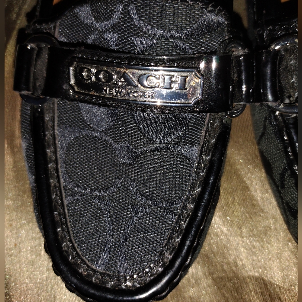 Coach Black Signature Loafers